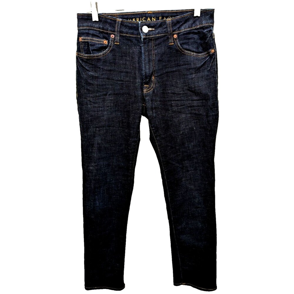 American Eagle Jeans Tag 29/30  Dark Blue Denim  Slim Straight  Next Level Flex